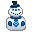 蓝色雪人
