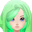 绿色梦幻浴巾帽(女)