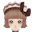 棕色蛋糕王后帽子(女)