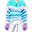 青色冬季休闲衣服(女)