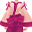 Oni-Style Kimono Pink Suit (F)