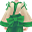 Oni-Style Kimono Green Suit (F)