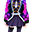 蓝色日系制服衣服(女)