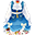 蓝色复活节赌徒衣服(女)
