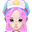 蓝色春季兔子帽子(女)
