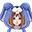 蓝色兔帽(女)
