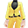 黄色奢华燕尾服衣服(女)
