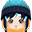 蓝色奢华冬季帽子(女)
