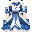 蓝色魔法少年衣服(女)