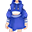 蓝色运动流行衣服(女)