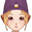 紫色机车帽子(女)