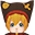 Button Mark Orange Hat (F)