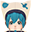Button Mark Blue Hat (F)