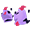 紫色仿造手套(男)