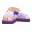 紫色梦幻浴巾凉鞋(男)