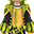 Harlequin Blaze Green Suit (M)
