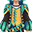Harlequin Blaze Turquoise Suit (M)