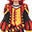 Harlequin Blaze Red Suit (M)