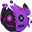 Sewn Demon Purple Hat (M)