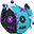 Sewn Demon Cyan Hat (M)