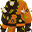 Sewn Demon Orange Suit (M)