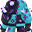 Sewn Demon Cyan Suit (M)