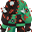 Sewn Demon Emerald Suit (M)