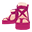 Oni-Style Kimono Pink Shoes (M)