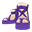 Oni-Style Kimono Purple Shoes (M)