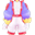 紫色春季兔子衣服(男)