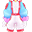 蓝色春季兔子衣服(男)
