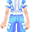 蓝色复活节兔子衣服(男)
