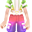 彩虹色复活节兔子衣服(男)