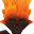 Obsidian Flame Orange Hat (M)