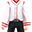 红色红宝石浴衣衣服(男)