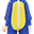 蓝色蛇形睡衣衣服(男)