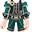 青色蒸汽朋克巫师衣服(男)