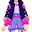 情人节深色兔子衣服(男)