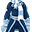 蓝色糖果手杖衣服(男)