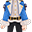 蓝色白色圣诞衣服(男)
