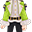 绿色白色圣诞衣服(男)