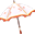 橙色春季旗袍雨伞