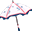 蓝色春季旗袍雨伞