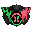 红色赛博朋克面具