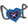 Heart Punk Blue Mask