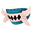 Oni-Style Kimono Blue Mask