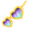 Summer Kickflip Purple Heart Glasses