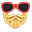 Dark Christmas Adventurer Beard & Red Sunglasses