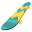 Summer Kickflip Skateboard Turquoise