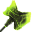 Obsidian Flame Green Big Axe